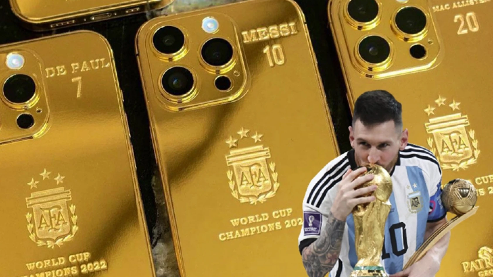 Messi'den arkadaşlarına altın kaplama iPhone