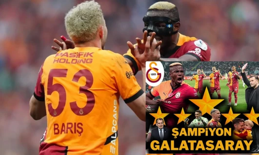 Kayserispor'u mağlup eden Galatasaray, Süper Lig'de 25. şampiyonluğuna ulaştı
