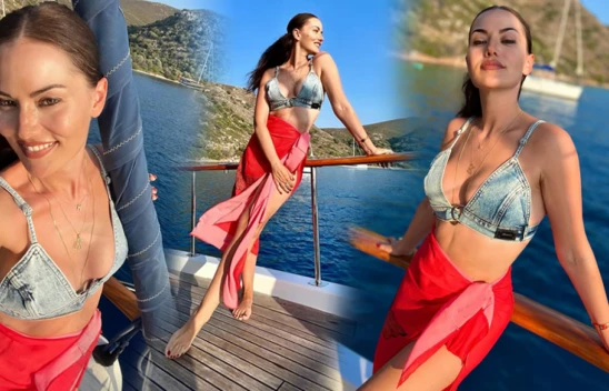 Oyuncu Fahriye Evcen'den havalı pozlar