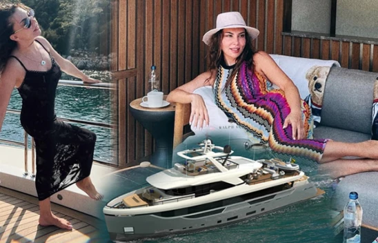 Ebru Yaşar'ın yüzen sarayında ilk pozları