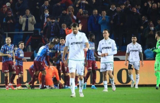 Konyaspor'u deviren Trabzonspor'dan şampiyonluk yürüyüşü