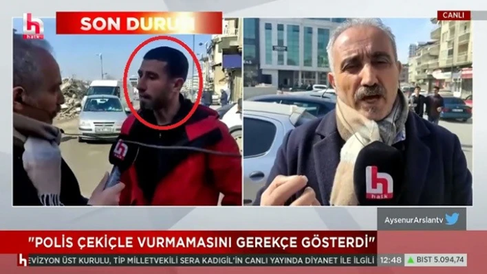 Halk TV muhabiri Ferit Demir'e canlı yayında çekiçli tehdit