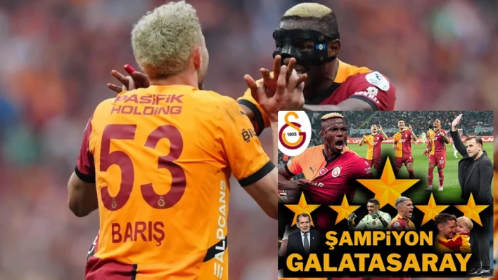 Kayserispor'u mağlup eden Galatasaray, Süper Lig'de 25. şampiyonluğuna ulaştı