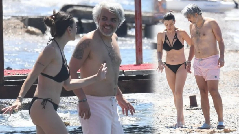 Gökçe Bahadır ile Emir Ersoy çiftinin deniz keyfi